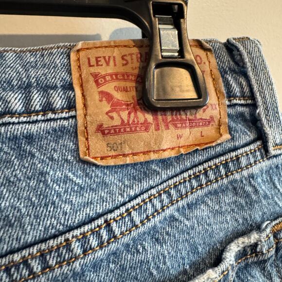 Levi's 501 Straight Leg Denim Jeans Blue Zip Button 5-Pocket Sz 30x32 Women's - Picture 3 of 6